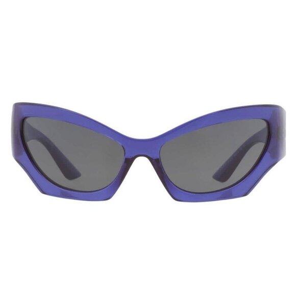 FX01272B Versace Dark Grey Cat Eye Ladies Sunglasses VE4450 541987 60 VE4450 541 - Picture 1 of 6